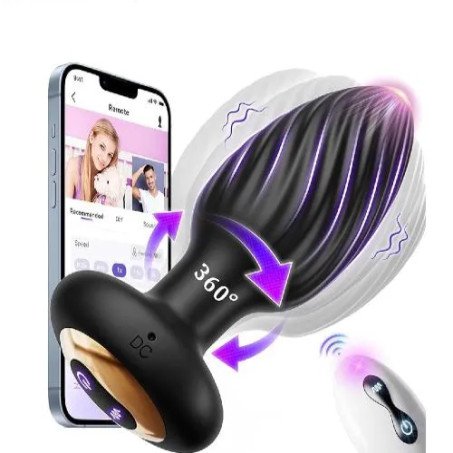 360° Rotating Prostate Massager Anal Butt Plug Sex Toy In Pakistan